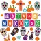 36 PCS Day of The Dead Bulletin Board Decorations(Multi Color)